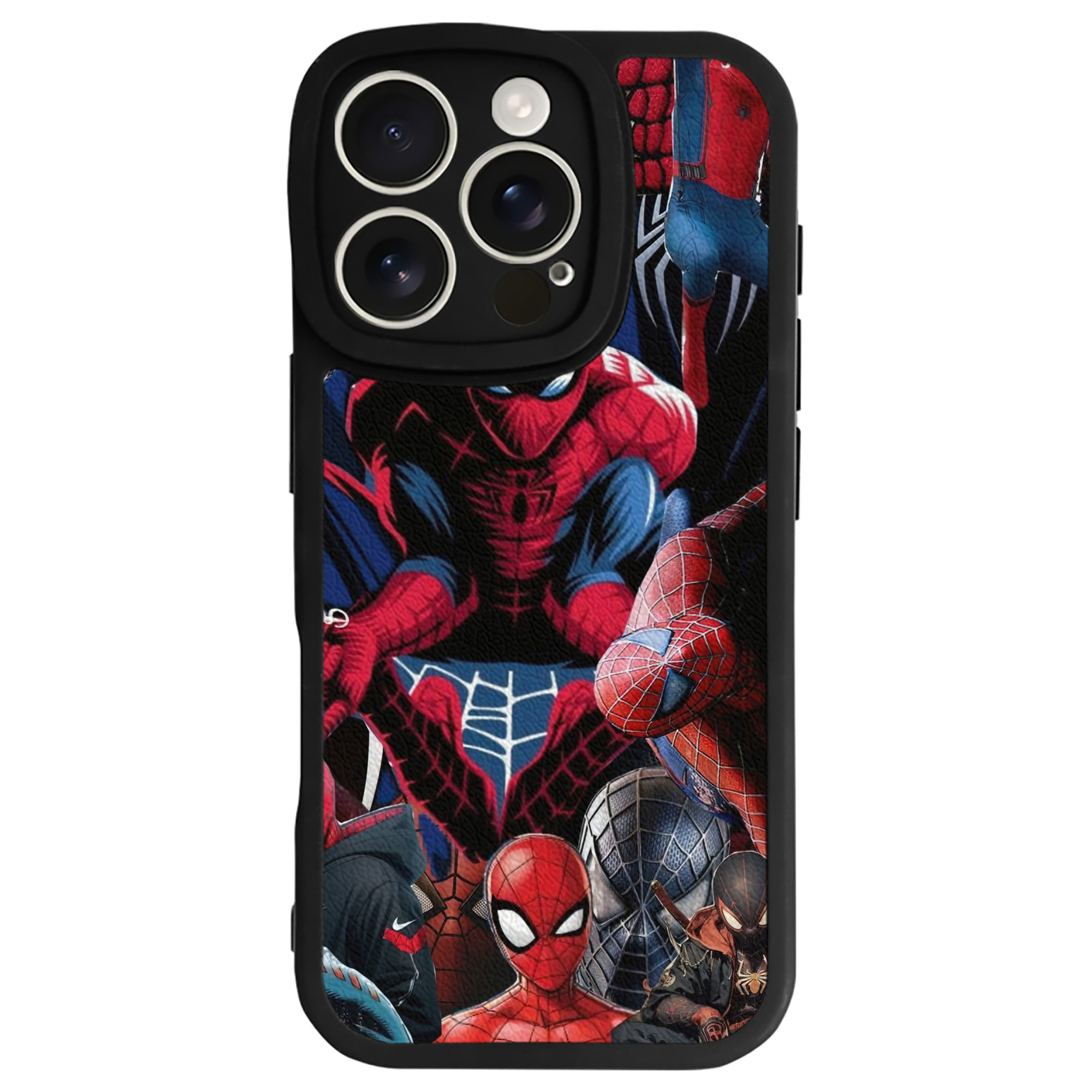 Spider Man スパイダーマン 【iPhone 16シリーズ対応】シリコンスマホケース（レザー調） 材質：シリコン